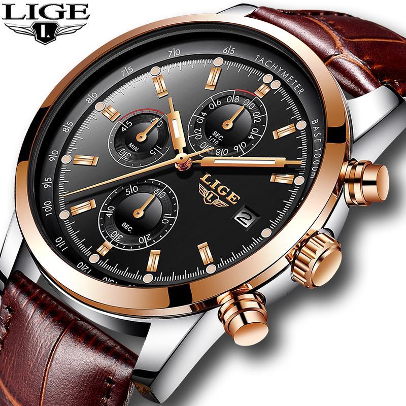 Men's  Waterproof Watch With Chronometers Date Display And Fluorescent Pointers Excellent Look Perfect Gift Stevvex