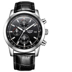 Men's  Waterproof Watch With Chronometers Date Display And Fluorescent Pointers Excellent Look Perfect Gift Stevvex