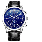 Men's  Waterproof Watch With Chronometers Date Display And Fluorescent Pointers Excellent Look Perfect Gift Stevvex