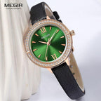 Luxury Green Fashion Womens Watch Classic Quartz Round Wrist Watch Business Style For Women Stevvex