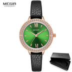 Luxury Green Fashion Womens Watch Classic Quartz Round Wrist Watch Business Style For Women Stevvex