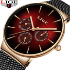 Men's Elegant Watch With  Stainless Steel Straps And Chronometers For Day And Date Display Unique Design Perfect Gift For Man And Women Stevvex