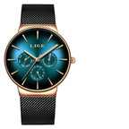 Men's Elegant Watch With  Stainless Steel Straps And Chronometers For Day And Date Display Unique Design Perfect Gift For Man And Women Stevvex