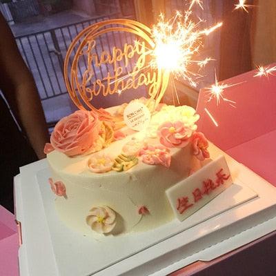 Happy Birthday Cake Topper Gold Cake Topper Acrylic Cake Topper Happy Birthday Cake Topper Cake Decoration Acrylic Letter Cake Toppers Party Supplies Happy Birthday Black Cake Decorations Stevvex