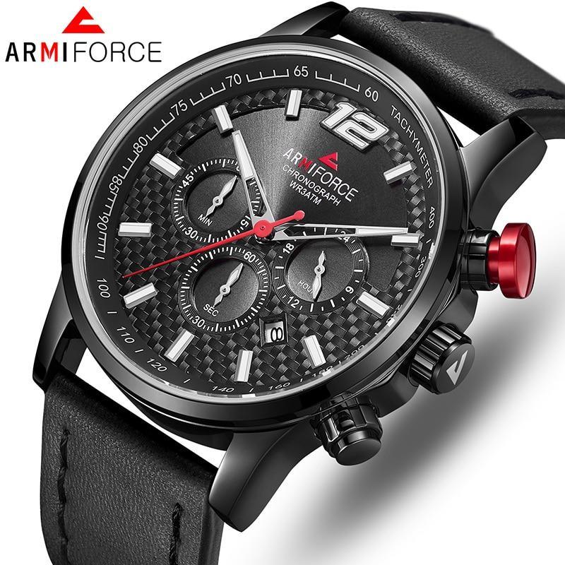 Mens Waterproof Sport Watch With Chronometers Day View And Cross-Matte Background Modern Man Watch Stevvex