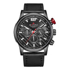 Mens Waterproof Sport Watch With Chronometers Day View And Cross-Matte Background Modern Man Watch Stevvex