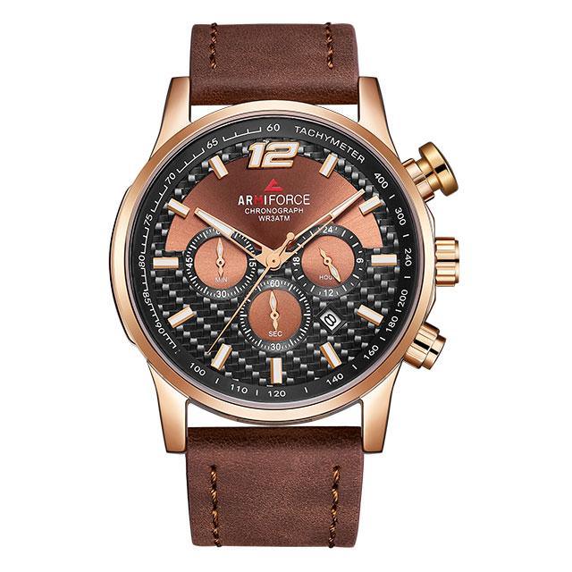 Mens Waterproof Sport Watch With Chronometers Day View And Cross-Matte Background Modern Man Watch Stevvex