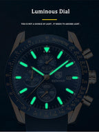 2021 Blue Men Watch Luxury Design Watches Silicone Band Male Wrist Watches Men's Chronograph Round Watch