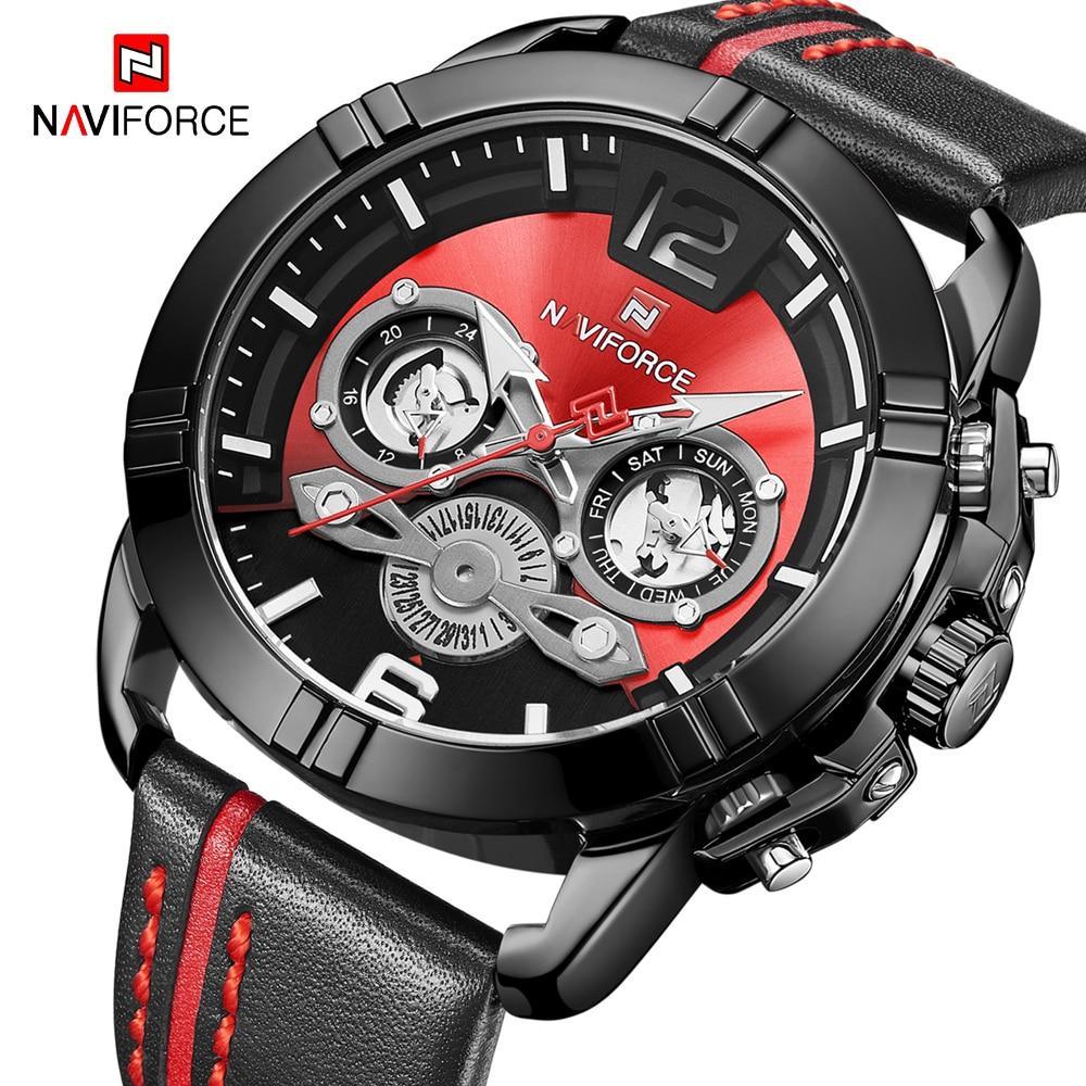 Waterproof  Quartz  Man Leather Sport Wrist Watch  Luxury Unique Design Perfect Gift - SJB-DIAMOND ELITES