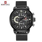 Men's Multifunction Analog Quartz Watches Waterproof Wrist Watch With Stainless Steel Mesh Band Excellent Design Perfect Gift - SJB-DIAMOND ELITES