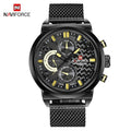 Men's Multifunction Analog Quartz Watches Waterproof Wrist Watch With Stainless Steel Mesh Band Excellent Design Perfect Gift - SJB-DIAMOND ELITES