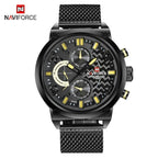 Men's Multifunction Analog Quartz Watches Waterproof Wrist Watch With Stainless Steel Mesh Band Excellent Design Perfect Gift - SJB-DIAMOND ELITES