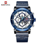 Water Resistant Sport Chronograph Watch  Multifunction Leather Belt Quartz Wrist Watches Excellent Design Perfect Gift - SJB-DIAMOND ELITES