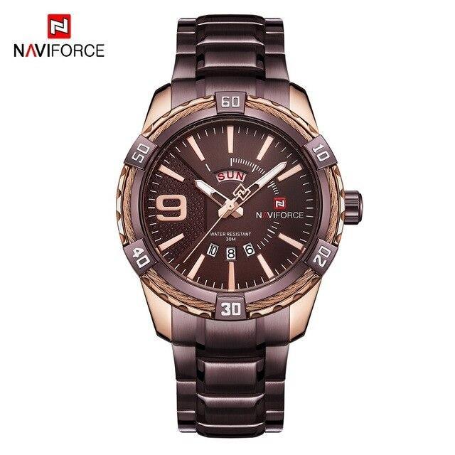 Men's  Luxury Stainless steal Waterproof Watch With Day And Date Display Unique Design Perfect Gift In Modern Metal Men  Wrist Watch Design - SJB-DIAMOND ELITES
