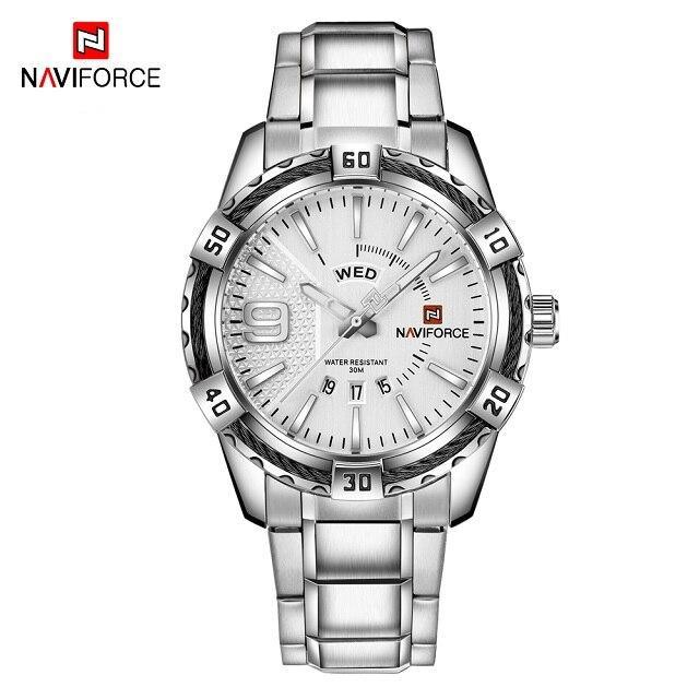 Men's  Luxury Stainless steal Waterproof Watch With Day And Date Display Unique Design Perfect Gift In Modern Metal Men  Wrist Watch Design - SJB-DIAMOND ELITES