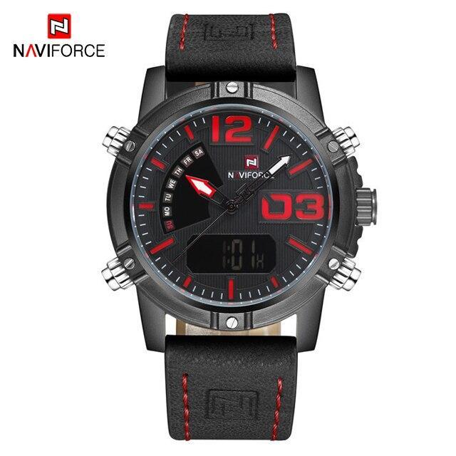 Men's Multifunction Digital Analog Waterproof Watch With Alarm And Automatic Time Zones Unique Design Excellent Gift - SJB-DIAMOND ELITES