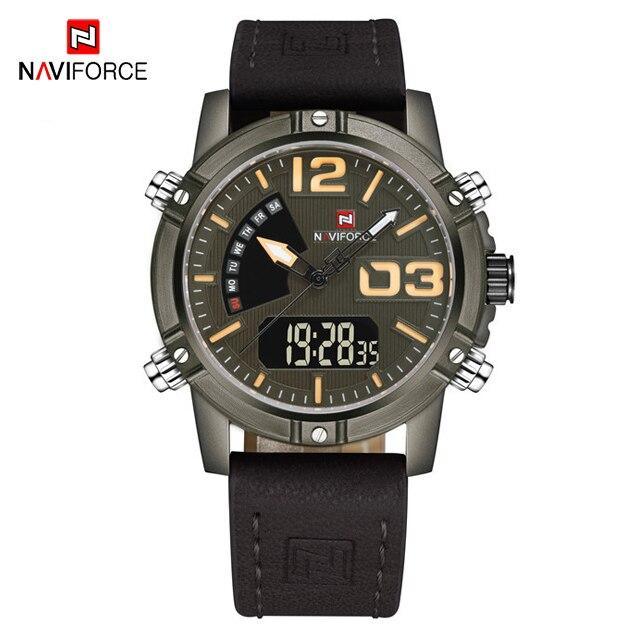 Men's Multifunction Digital Analog Waterproof Watch With Alarm And Automatic Time Zones Unique Design Excellent Gift - SJB-DIAMOND ELITES