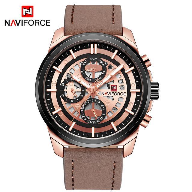 Sports Men's Leather Waterproof Date Display Casual Analog Luxury Watches Unique Design Perfect Gift - SJB-DIAMOND ELITES