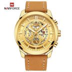 Sports Men's Leather Waterproof Date Display Casual Analog Luxury Watches Unique Design Perfect Gift - SJB-DIAMOND ELITES