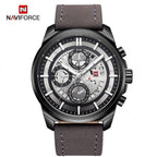 Sports Men's Leather Waterproof Date Display Casual Analog Luxury Watches Unique Design Perfect Gift - SJB-DIAMOND ELITES
