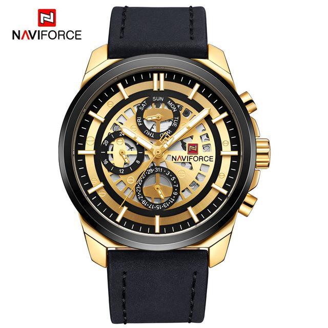 Sports Men's Leather Waterproof Date Display Casual Analog Luxury Watches Unique Design Perfect Gift - SJB-DIAMOND ELITES