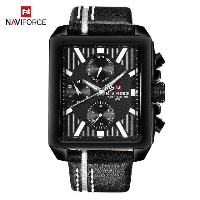 Men's Waterproof Watch With Leather Belt And Chronometers  Retro Style Unique Shape Excellent Gift - SJB-DIAMOND ELITES