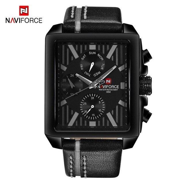 Men's Waterproof Watch With Leather Belt And Chronometers  Retro Style Unique Shape Excellent Gift - SJB-DIAMOND ELITES