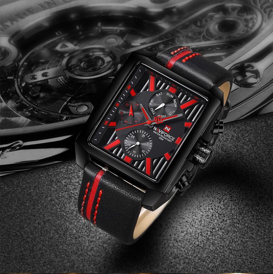 Men's Waterproof Watch With Leather Belt And Chronometers  Retro Style Unique Shape Excellent Gift - SJB-DIAMOND ELITES