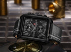 Men's Waterproof Watch With Leather Belt And Chronometers  Retro Style Unique Shape Excellent Gift - SJB-DIAMOND ELITES