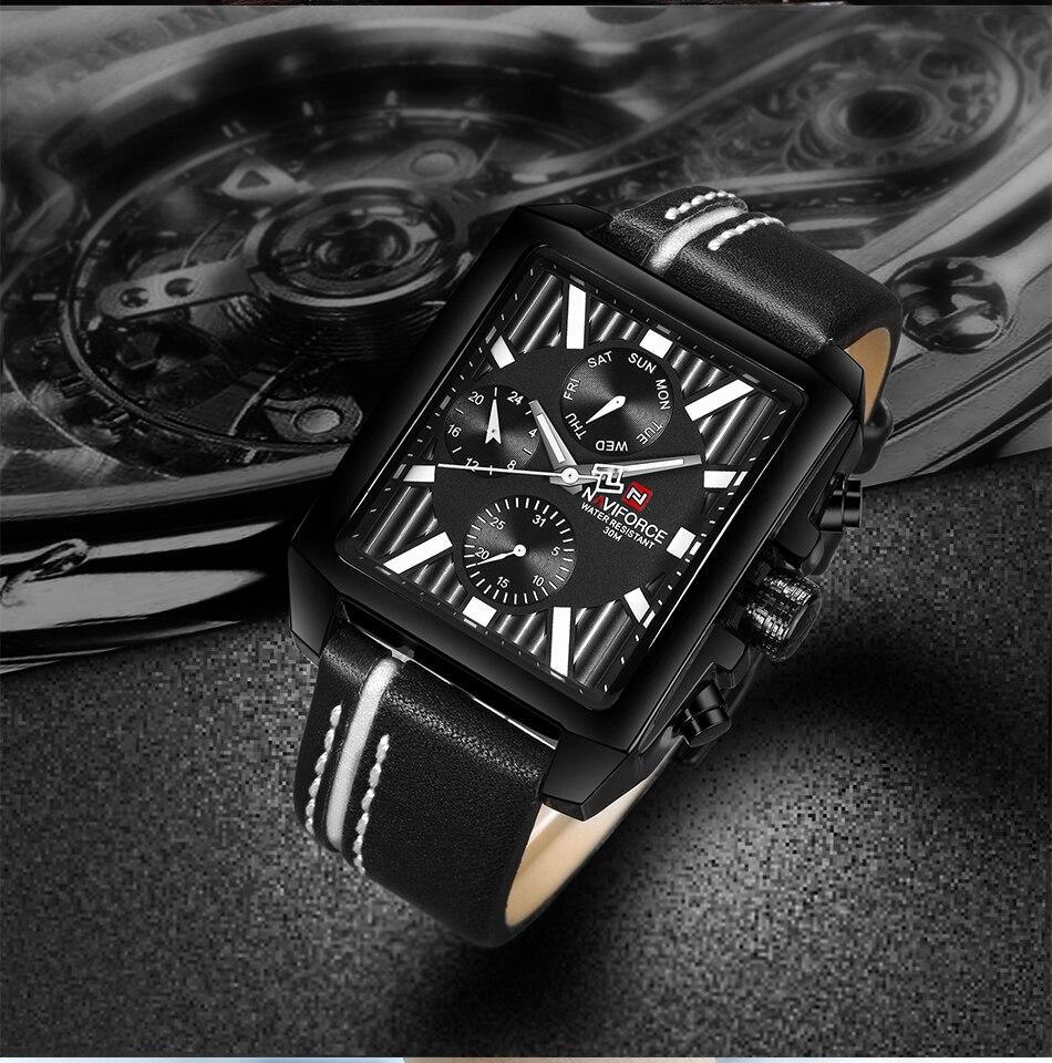 Men's Waterproof Watch With Leather Belt And Chronometers  Retro Style Unique Shape Excellent Gift - SJB-DIAMOND ELITES