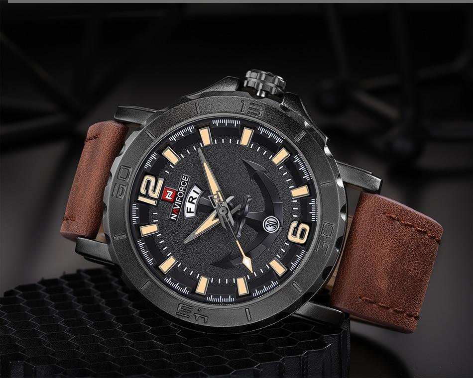 Men's Waterproof Watch With Anchor Detail and Fluorescent Hands Excellent Design Luxury Perfect Gift - SJB-DIAMOND ELITES