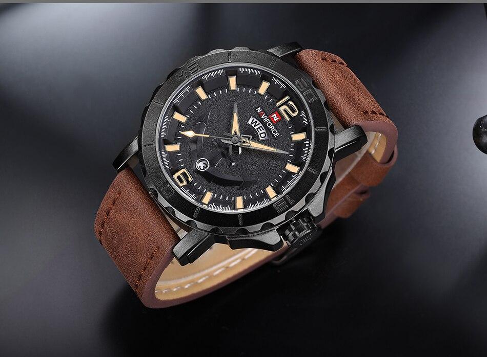 Men's Waterproof Watch With Anchor Detail and Fluorescent Hands Excellent Design Luxury Perfect Gift - SJB-DIAMOND ELITES