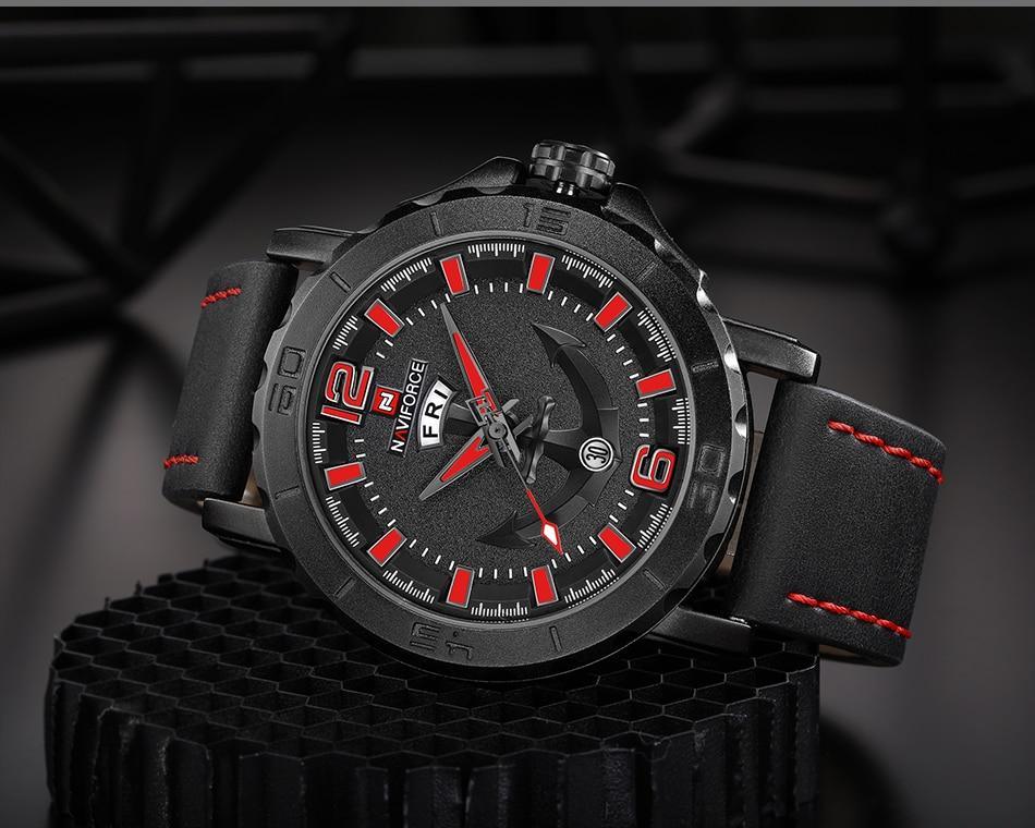 Men's Waterproof Watch With Anchor Detail and Fluorescent Hands Excellent Design Luxury Perfect Gift - SJB-DIAMOND ELITES