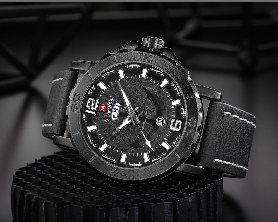 Men's Waterproof Watch With Anchor Detail and Fluorescent Hands Excellent Design Luxury Perfect Gift - SJB-DIAMOND ELITES