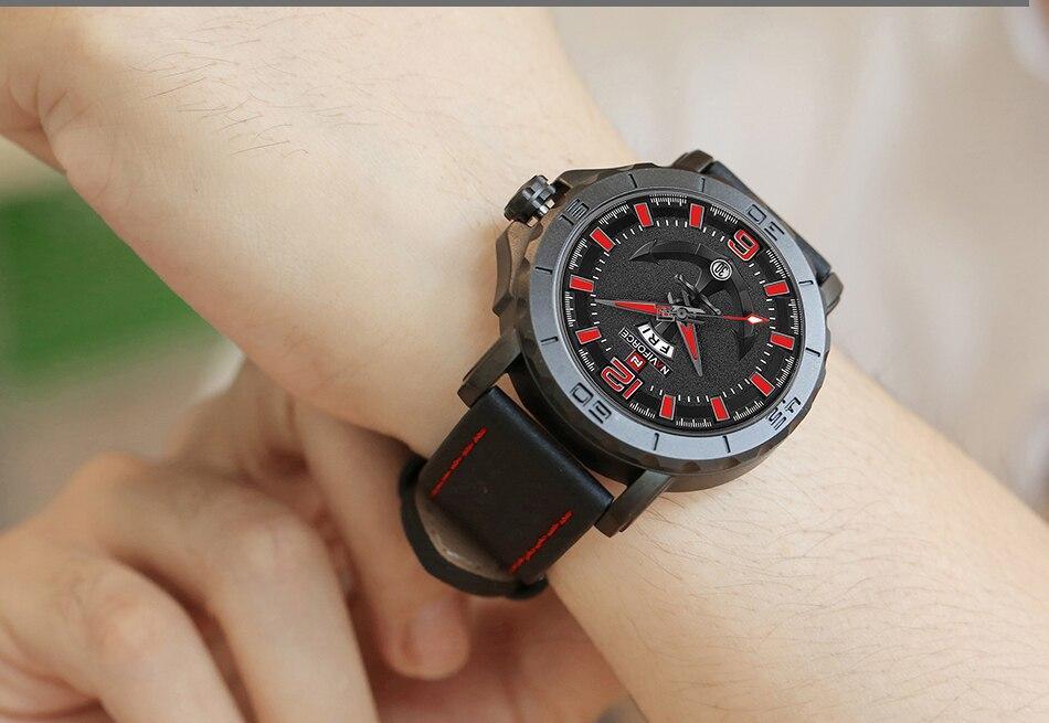 Men's Waterproof Watch With Anchor Detail and Fluorescent Hands Excellent Design Luxury Perfect Gift - SJB-DIAMOND ELITES