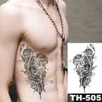 Realistic Temporary Lion Wolf Sticker Tattoo Waterproof  Elegant Body Arm Warrior Tattoo For Mens Stevvex