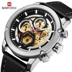 Sport  Watches For Men Waterproof Watch Analog Quartz Leather Band Wristwatch Unique Design Perfect Gift - SJB-DIAMOND ELITES