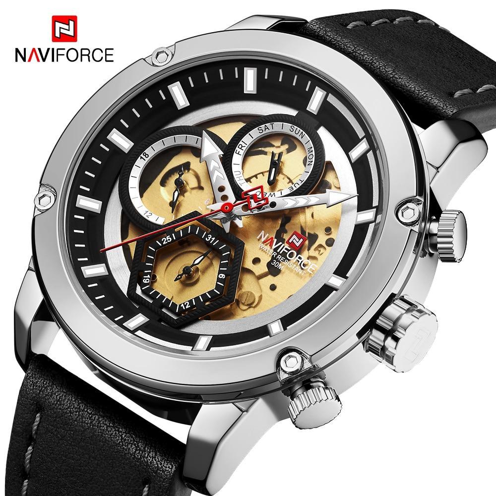 Sport  Watches For Men Waterproof Watch Analog Quartz Leather Band Wristwatch Unique Design Perfect Gift - SJB-DIAMOND ELITES
