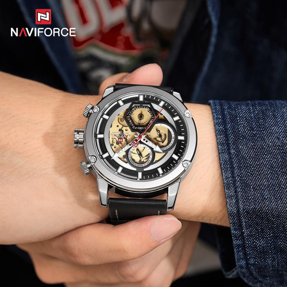 Sport  Watches For Men Waterproof Watch Analog Quartz Leather Band Wristwatch Unique Design Perfect Gift - SJB-DIAMOND ELITES