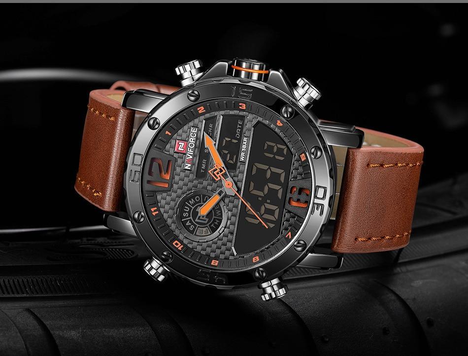 Men's Sports Waterproof Digital Analog Multifunction Watch  Excellent Design Perfect Gift - SJB-DIAMOND ELITES