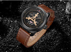 Sport  Watches For Man Waterproof Watch Analog Quartz Leather Band Date Calendar  Wristwatch Unique Design Perfect Gift - SJB-DIAMOND ELITES