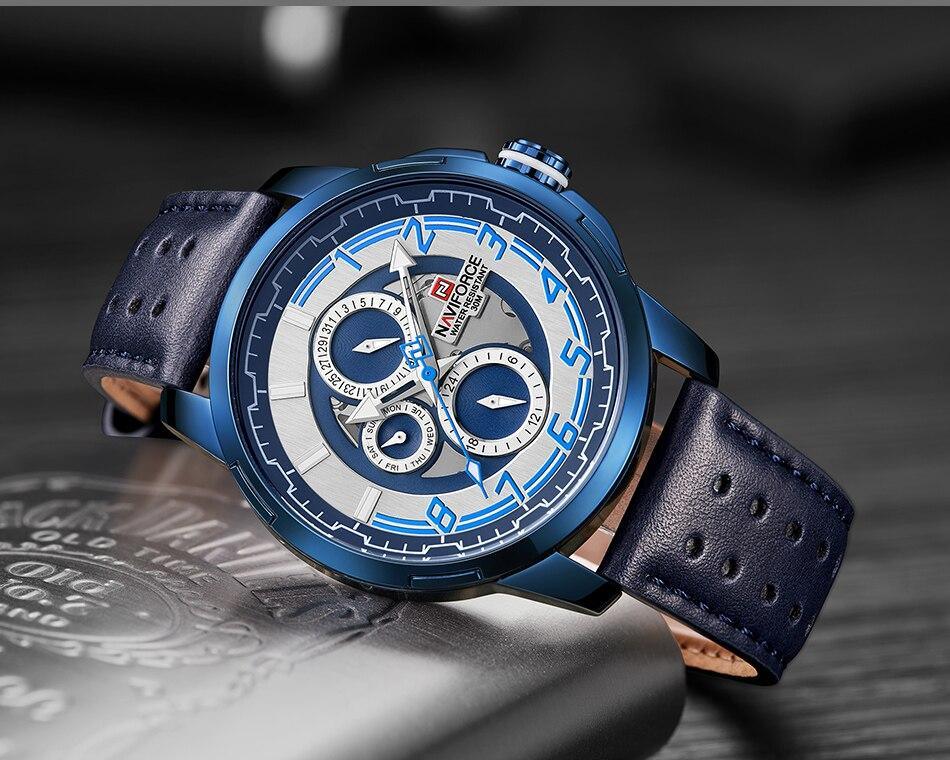 Sport Watches For Man Waterproof Watch Analog Quartz Leather Band Date Calendar  Unique Wristwatch  Perfect Gift - SJB-DIAMOND ELITES