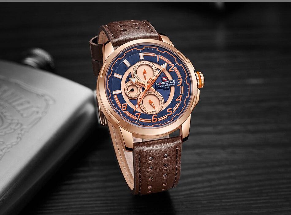 Sport Watches For Man Waterproof Watch Analog Quartz Leather Band Date Calendar  Unique Wristwatch  Perfect Gift - SJB-DIAMOND ELITES