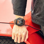 Men's Leather Waterproof Watch With Chronometers And Fluorescent Hands Excellent Design Perfect Gift - SJB-DIAMOND ELITES