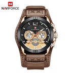 Men's Leather Waterproof Watch With Chronometers And Fluorescent Hands Excellent Design Perfect Gift - SJB-DIAMOND ELITES