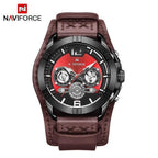 Men's Leather Waterproof Watch With Chronometers And Fluorescent Hands Excellent Design Perfect Gift - SJB-DIAMOND ELITES