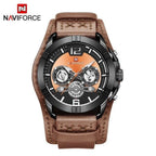 Men's Leather Waterproof Watch With Chronometers And Fluorescent Hands Excellent Design Perfect Gift - SJB-DIAMOND ELITES