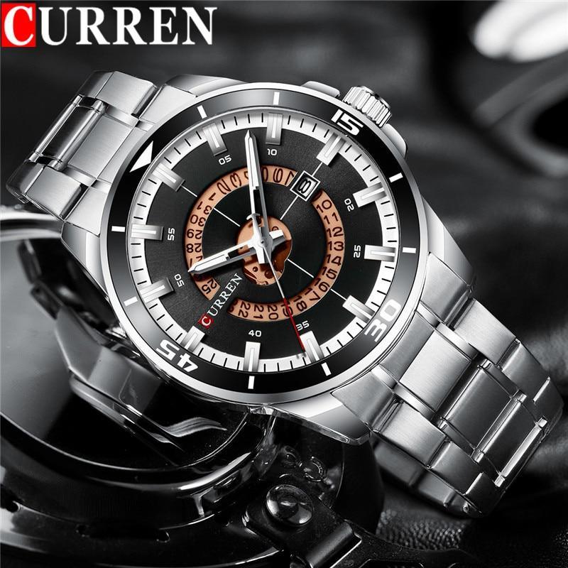Men's  Modern Sports Waterproof Watch Luxury Unique Design  Fluorescent Hands Perfect Gift Stevvex