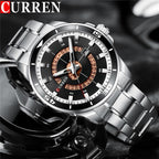 Men's  Modern Sports Waterproof Watch Luxury Unique Design  Fluorescent Hands Perfect Gift Stevvex