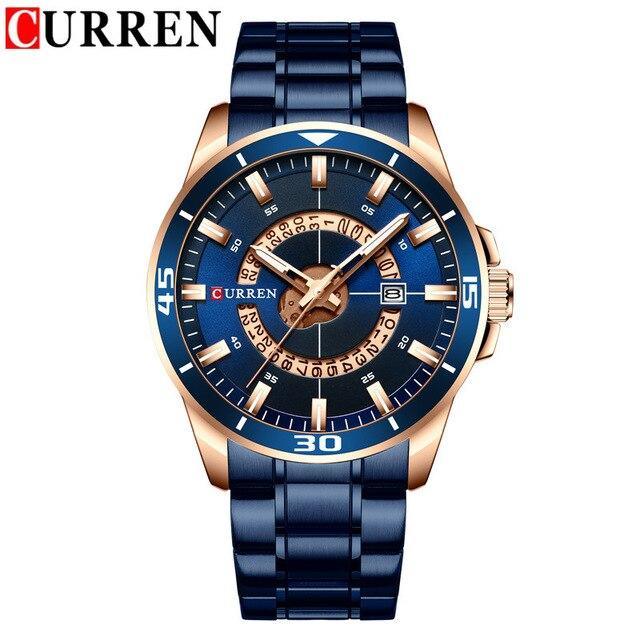Men's  Modern Sports Waterproof Watch Luxury Unique Design  Fluorescent Hands Perfect Gift Stevvex